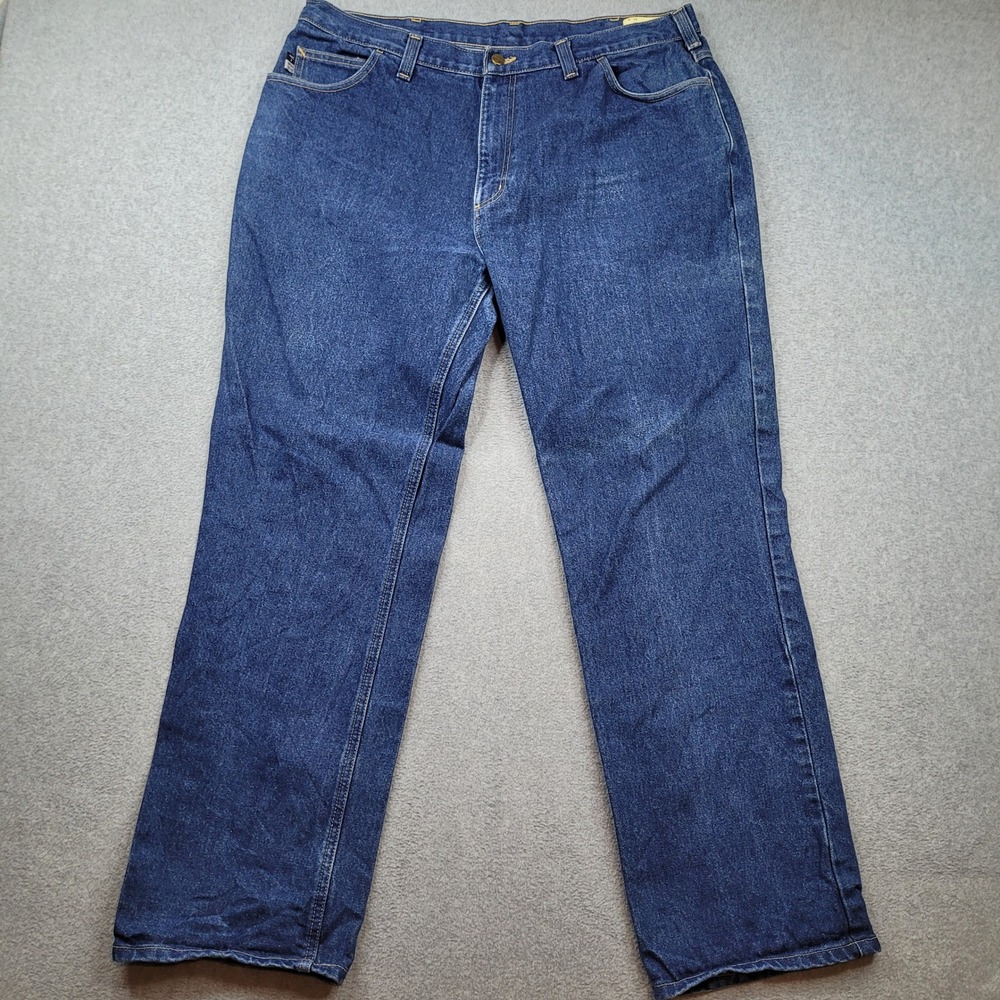 Carhartt FR Jeans Mens 40x32 Blue Flame Resistant Workwear Denim
